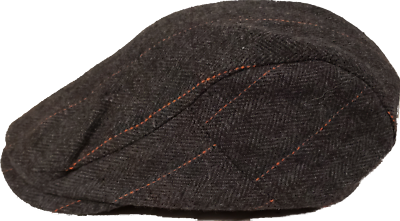 Dark Wool Flat Cap